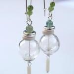 Hand Blown Glass Earrings-..